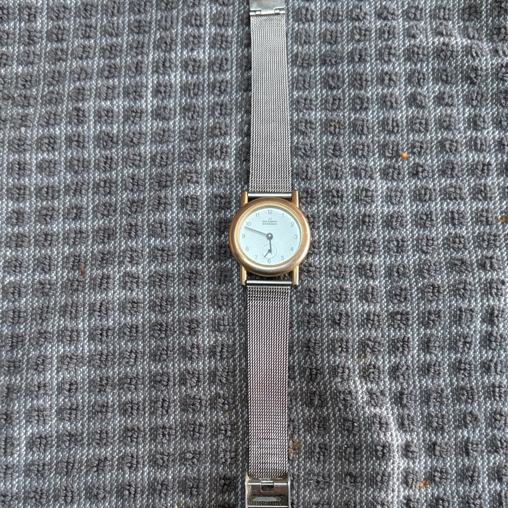 Skagen Two-Tone Silver and Gold Watch